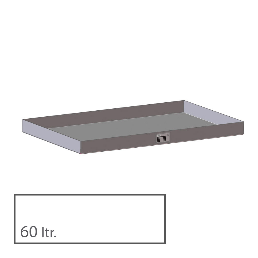 [043300] Cubeta colectora 60 l - Dim.: 1850x600x60h mm - acero galvanizado