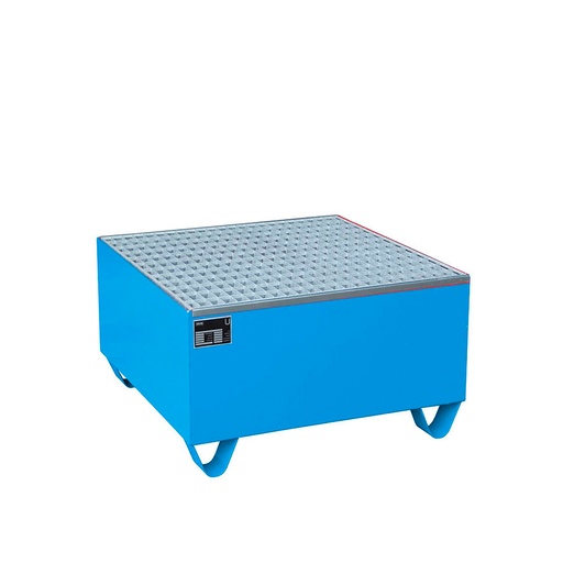 [043331] Cubeto de retención con rejilla para 1 bidón de 200 lts - Dim.: 800x800x465h mm - Acero pintado