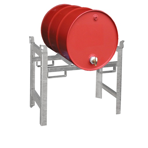 [043481] Módulo metálico remontable para almacenamiento de 1 barril de 200 lts -  Dim.: 980x580x850h - acero galvanizado