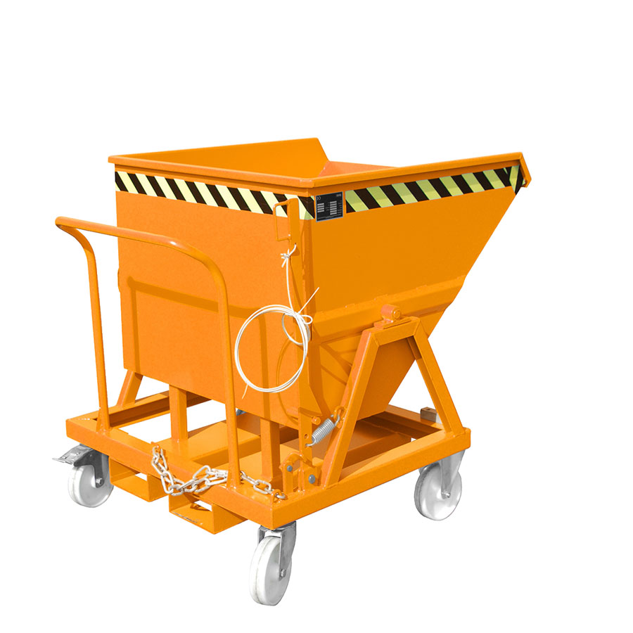 [043493] Contenedor móvil autobasculante eco - Capacidad 0,4 m³ - Dim.: 1120x1010x1115h mm - naranja ral 2000