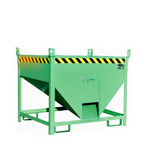 [043557] Contenedor de silo para vaciado con trampilla lateral - Capacidad 0,50 m3 - Dim.: 1000x1200x1025 mm - acero pintado