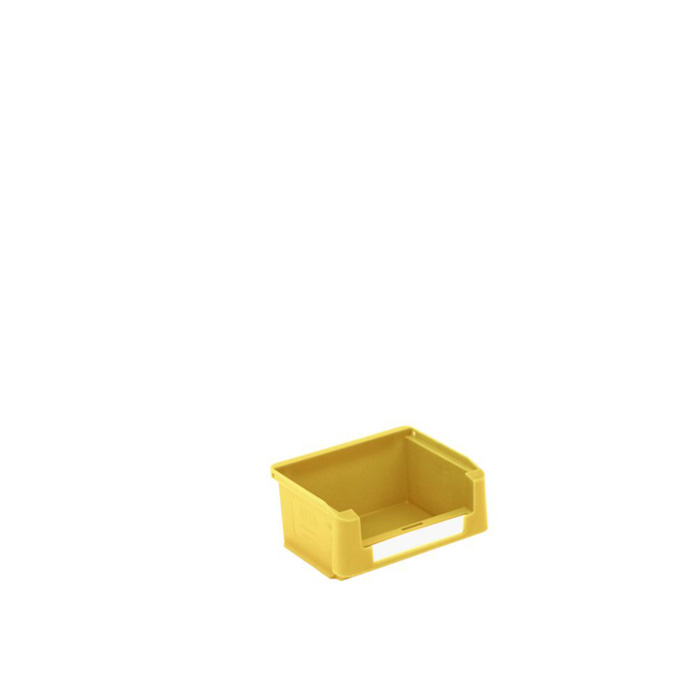 [043615] Caja plástica para almacén con abertura frontal - Dim.: 102x85x50h mm - amarillo