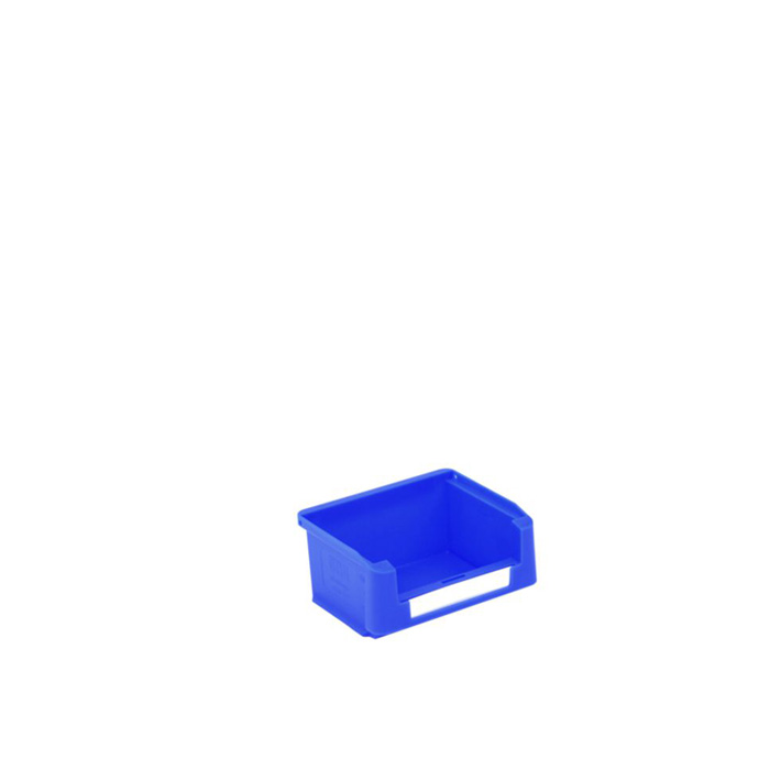 [043616] Caja plástica para almacén con abertura frontal - Dim.: 102x85x50h mm - azul