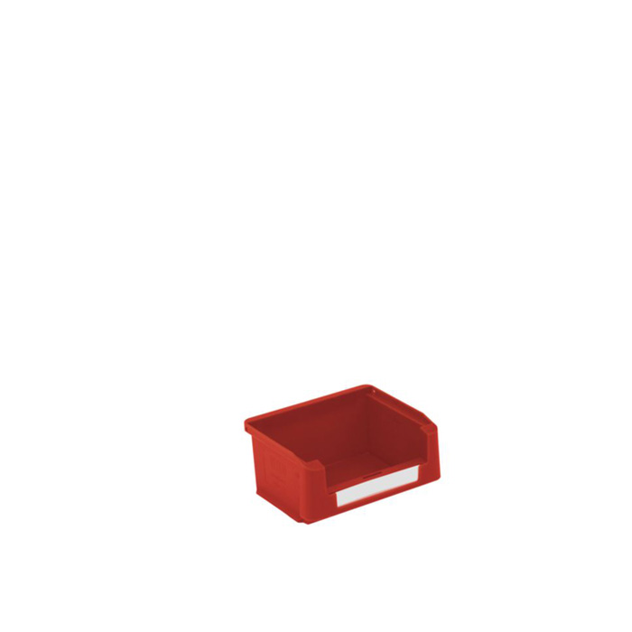 [043617] Caja plástica para almacén con abertura frontal - Dim.: 102x85x50h mm - rojo