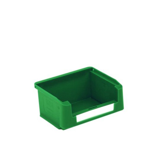 [043618] Caja plástica para almacén con abertura frontal - Dim.: 102x85x50h mm - verde