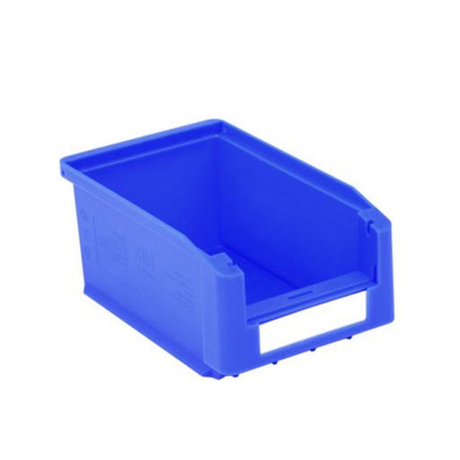 [043621] Caja plástica para almacén con abertura frontal - Dim.: 103x160x75h mm - azul