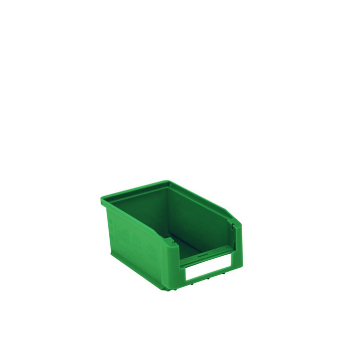 [043623] Caja plástica para almacén con abertura frontal - Dim.: 103x160x75h mm - verde