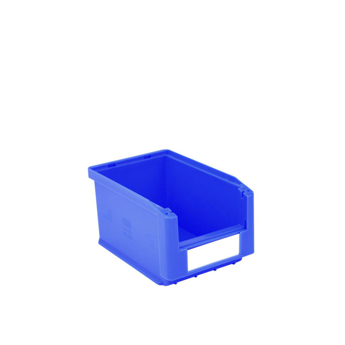 [043626] Caja plástica para almacén con abertura frontal - Dim.: 150x230x125h mm - azul