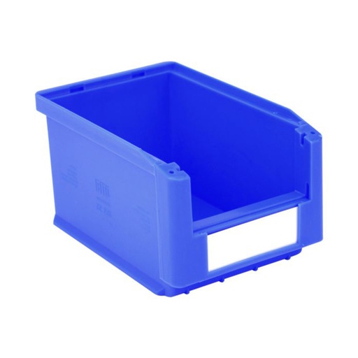 [043626] Caja plástica para almacén con abertura frontal - Dim.: 150x230x125h mm - azul