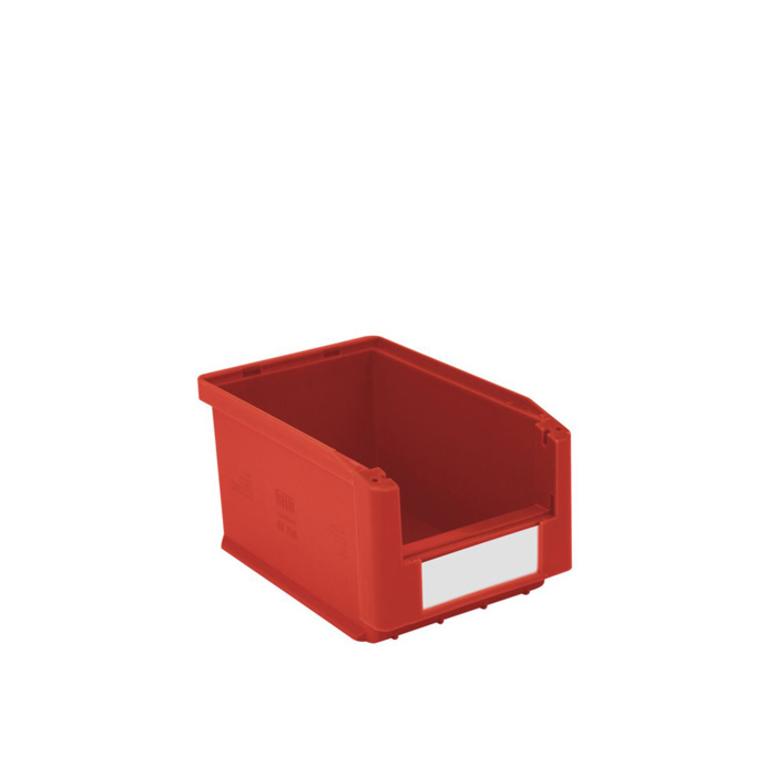 [043627] Caja plástica para almacén con abertura frontal - Dim.: 150x230x125h mm - rojo