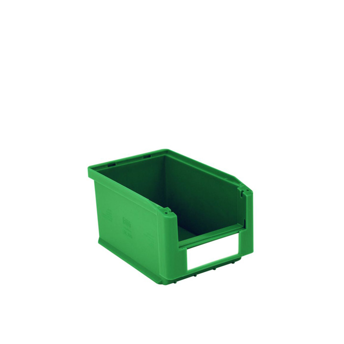 [043628] Caja plástica para almacén con abertura frontal - Dim.: 150x230x125h mm - verde