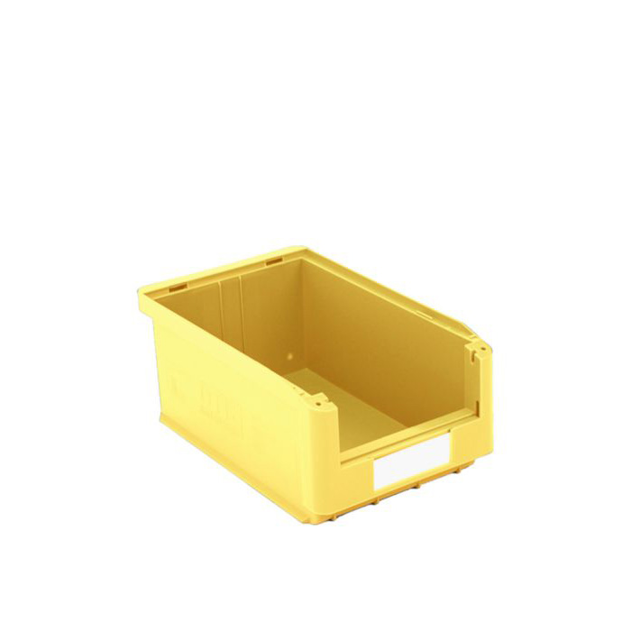 [043630] Caja plástica para almacén con abertura frontal - Dim.: 210x350x145h mm - amarillo
