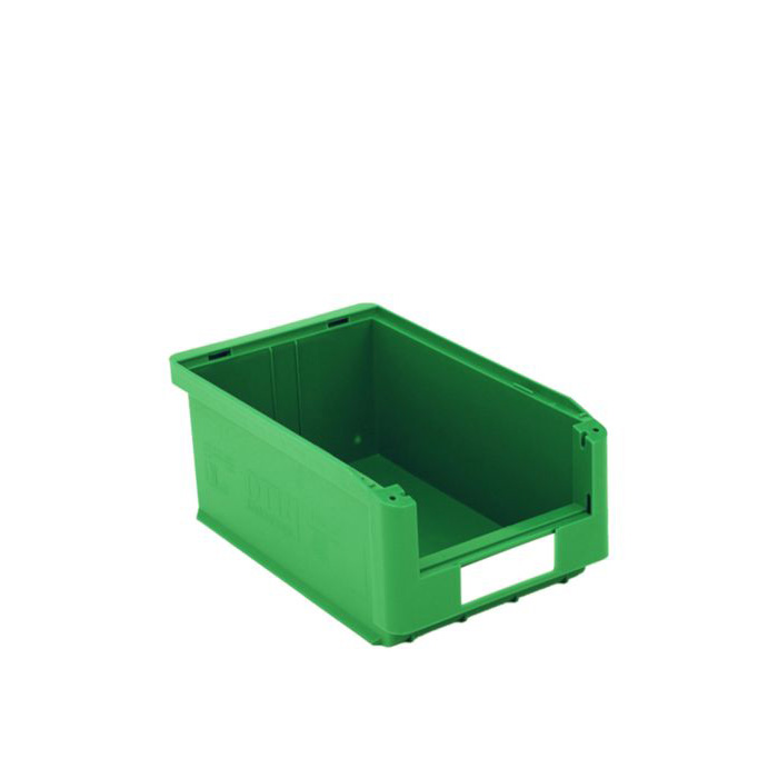 [043633] Caja plástica para almacén con abertura frontal - Dim.: 210x350x145h mm - verde