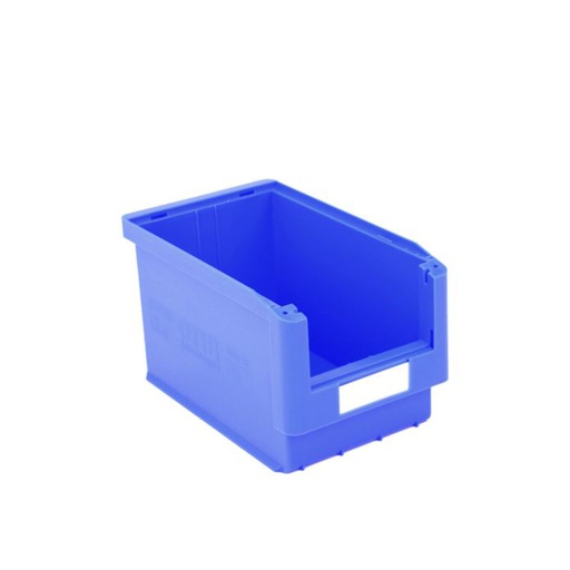 [043636] Caja plástica para almacén con abertura frontal - Dim.: 210x350x200h mm - azul