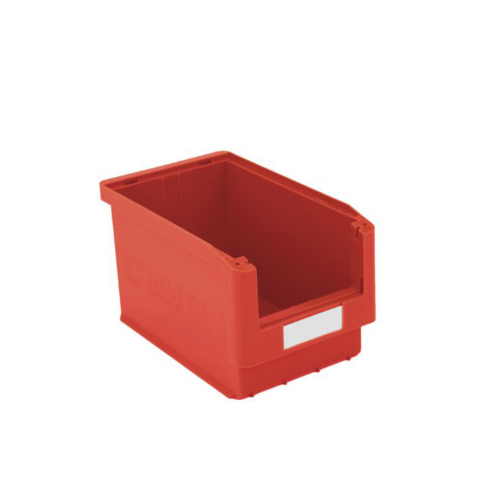 [043637] Caja plástica para almacén con abertura frontal - Dim.: 210x350x200h mm - rojo