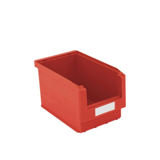 [043637] Caja plástica para almacén con abertura frontal - Dim.: 210x350x200h mm - rojo