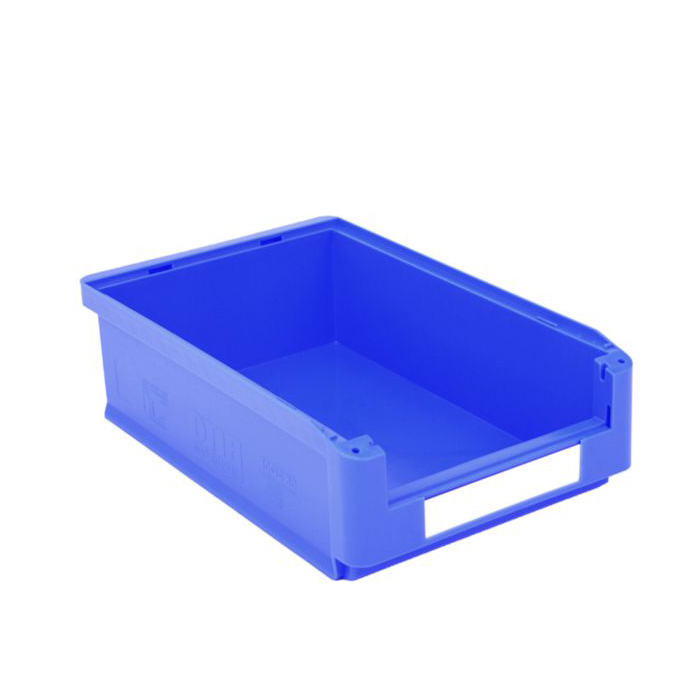 [043641] Caja plástica para almacén con abertura frontal - Dim.: 315x500x145h mm - azul