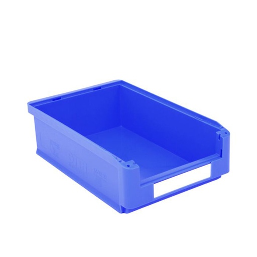 [043641] Caja plástica para almacén con abertura frontal - Dim.: 315x500x145h mm - azul
