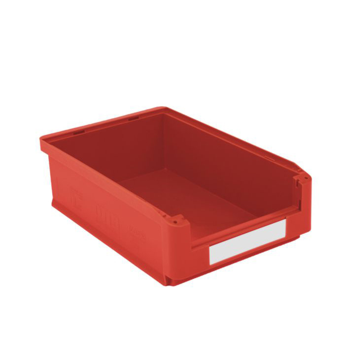 [043642] Caja plástica para almacén con abertura frontal - Dim.: 315x500x145h mm - rojo