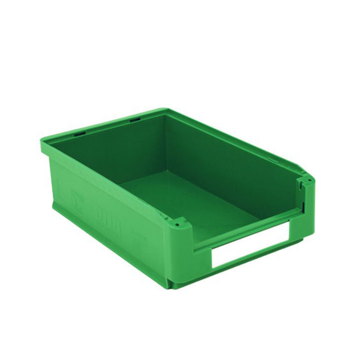 [043643] Caja plástica para almacén con abertura frontal - Dim.: 315x500x145h mm - verde