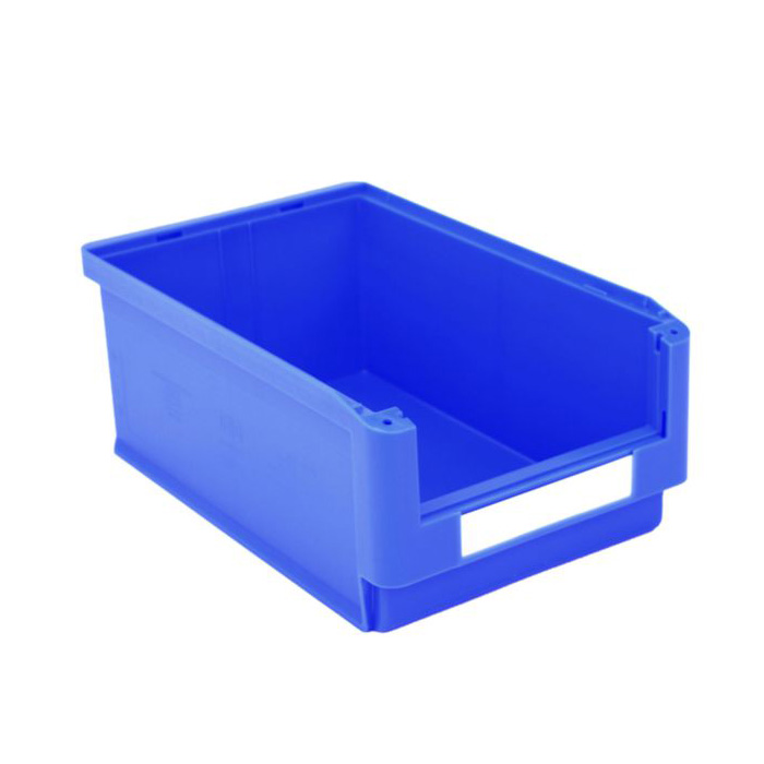 [043646] Caja plástica para almacén con abertura frontal - Dim.: 315x500x200h mm - azul