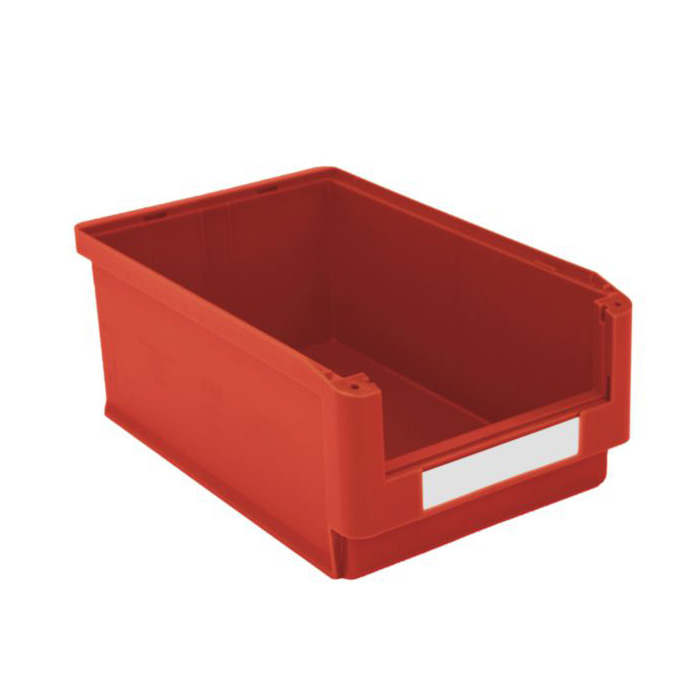 [043647] Caja plástica para almacén con abertura frontal - Dim.: 315x500x200h mm - rojo