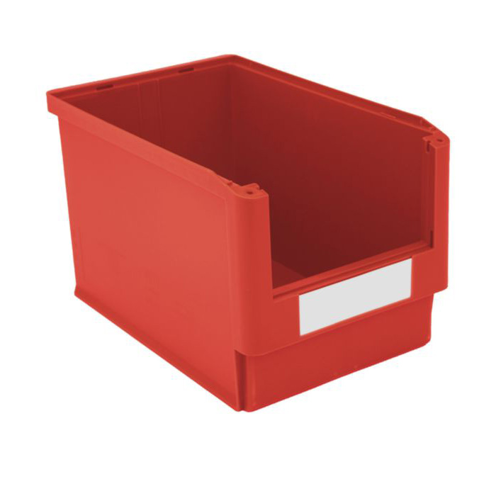 [043652] Caja plástica para almacén con abertura frontal - Dim.: 315x500x300h mm - rojo