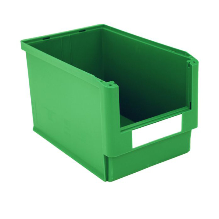 [043653] Caja plástica para almacén con abertura frontal - Dim.: 315x500x300h mm - verde