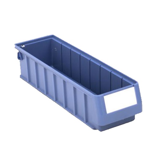 [043655] Caja plástica para el almacenamiento en estantería serie Regalbox RK - Dim.: 400x117x90h mm - azul
