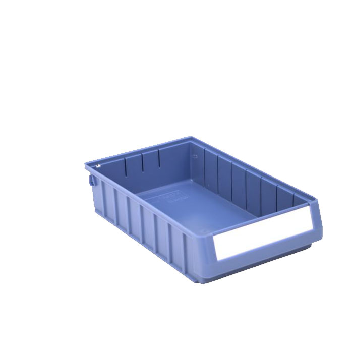 [043657] Caja plástica para el almacenamiento en estantería serie Regalbox RK - Dim.: 400x234x90h mm - azul