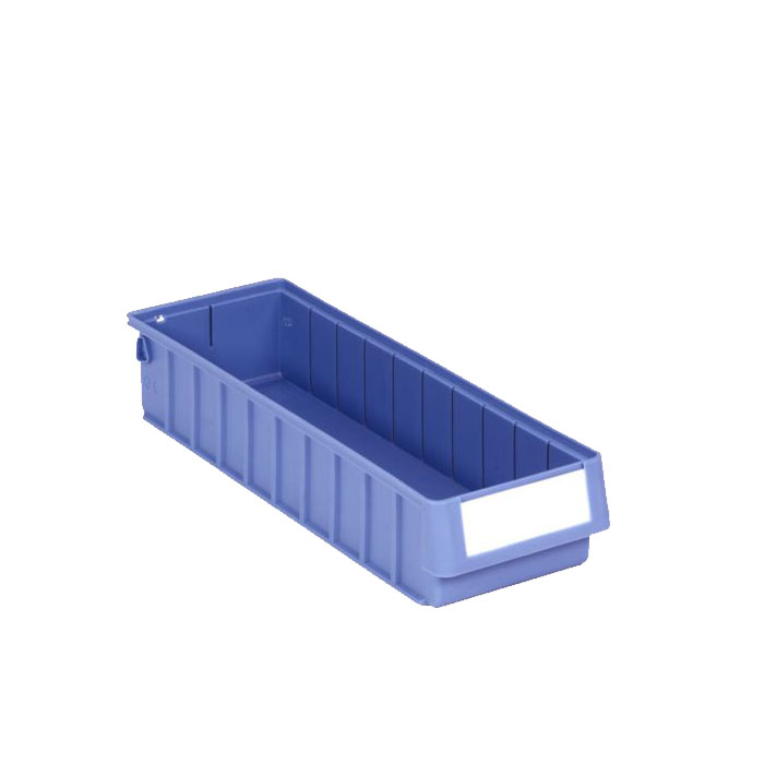 [043659] Caja plástica para el almacenamiento en estantería serie Regalbox RK - Dim.: 500x156x90h mm - azul