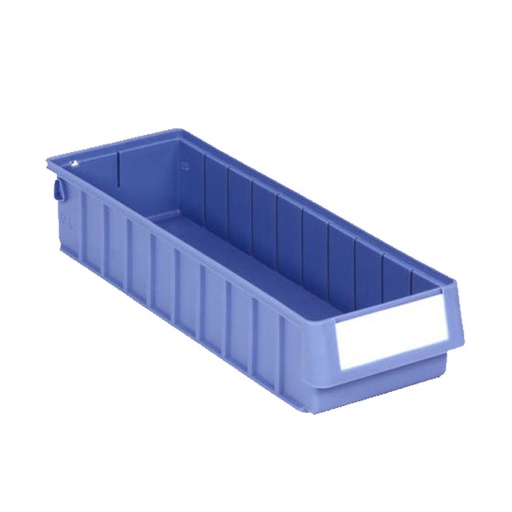 [043659] Caja plástica para el almacenamiento en estantería serie Regalbox RK - Dim.: 500x156x90h mm - azul