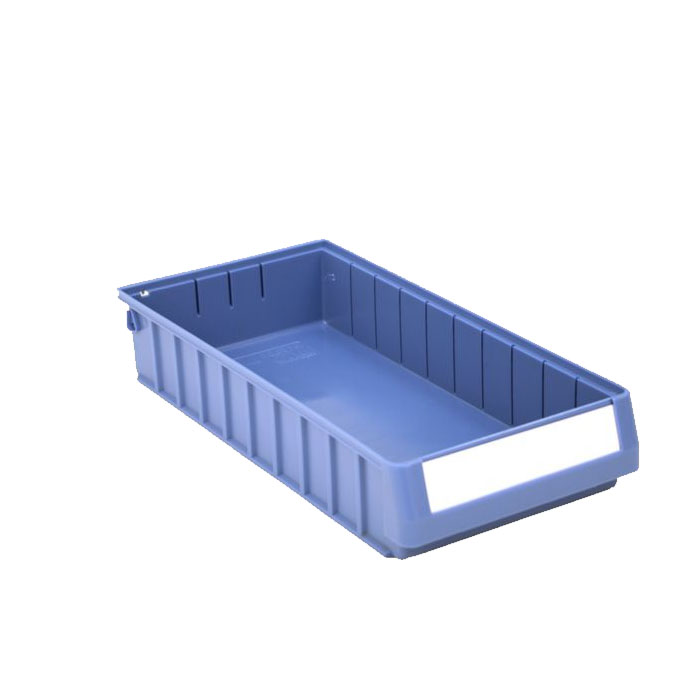 [043660] Caja plástica para el almacenamiento en estantería serie Regalbox RK - Dim.: 500x234x90h mm - azul