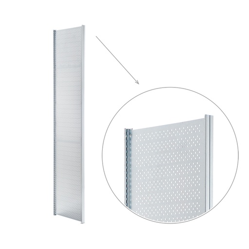 [043899] Pared lateral perforada para montante de estantería industrial - Dim.: 3x424x2000h mm - Galvanizado
