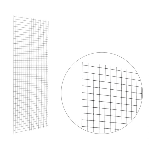 [043926] Pared trasera de malla para estantería industrial - Dim.: 1300x3x2500h mm - Galvanizado