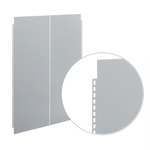 [043935] Pared trasera metálica para estantería industrial - Dim.: 1300x3x3000h mm - Galvanizado