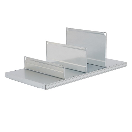 [043956] Separador vertical de chapa para estante de estantería industrial - Dim.: 4x500x300h mm - Galvanizado