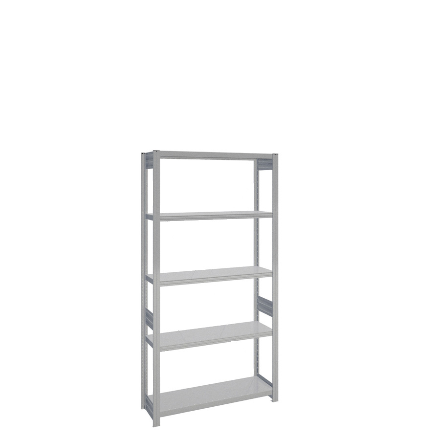 [044097] Estantería industrial para almacén con 5 estantes de carga 100 kg - Dim.: 1058x324x2000h mm - Galvanizado