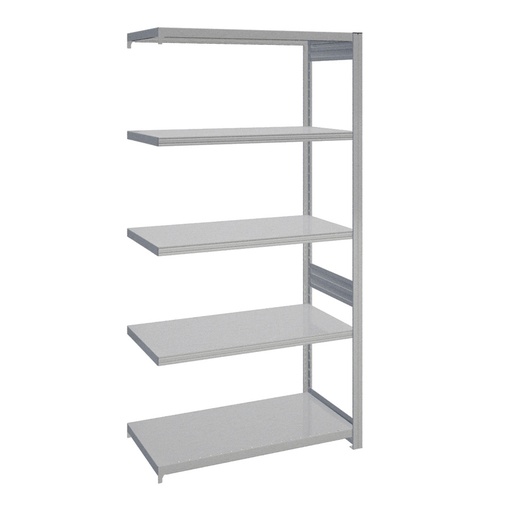 [044102] Estantería adicional industrial para almacén con 5 estantes de carga 100 kg - Dim.: 1008x524x2000h mm - Galvanizado