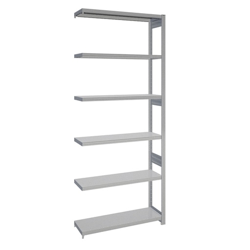 [044106] Estantería adicional industrial para almacén con 6 estantes de carga 100 kg - Dim.: 1008x324x2500h mm - Galvanizado