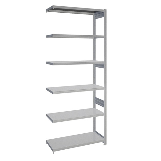 [044108] Estantería adicional industrial para almacén con 6 estantes de carga 100 kg - Dim.: 1008x424x2500h mm - Galvanizado
