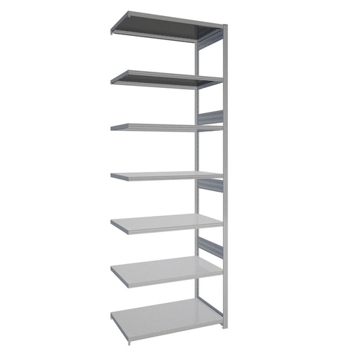 [044120] Estantería adicional industrial para almacén con 7 estantes de carga 100 kg - Dim.: 1008x624x3000h mm - Galvanizado