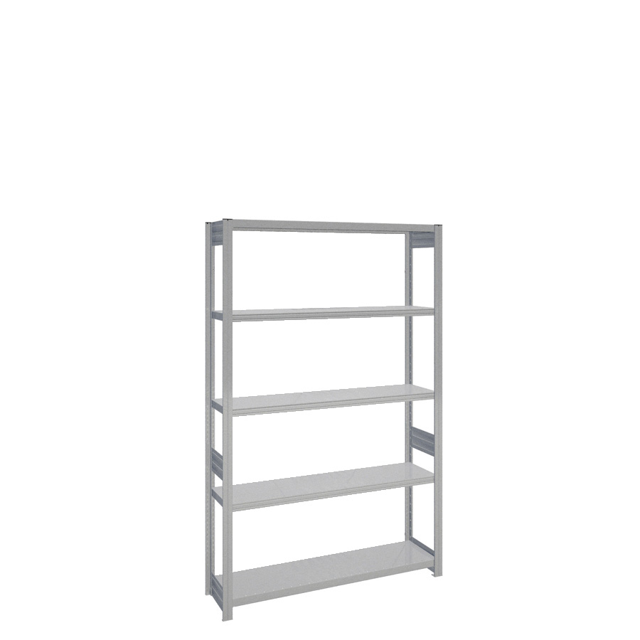 [044121] Estantería industrial para almacén con 5 estantes de carga 100 kg - Dim.: 1358x324x2000h mm - Galvanizado