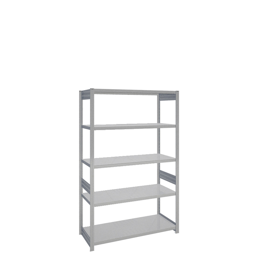[044125] Estantería industrial para almacén con 5 estantes de carga 100 kg - Dim.: 1358x524x2000h mm - Galvanizado