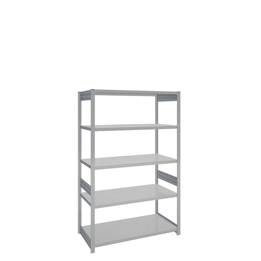 [044127] Estantería industrial para almacén con 5 estantes de carga 100 kg - Dim.: 1358x624x2000h mm - Galvanizado