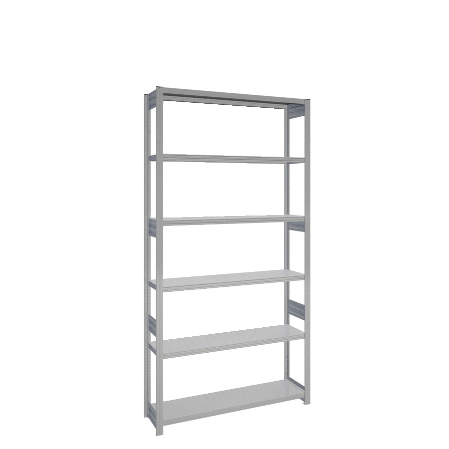 [044129] Estantería industrial para almacén con 6 estantes de carga 100 kg - Dim.: 1358x324x2500h mm - Galvanizado