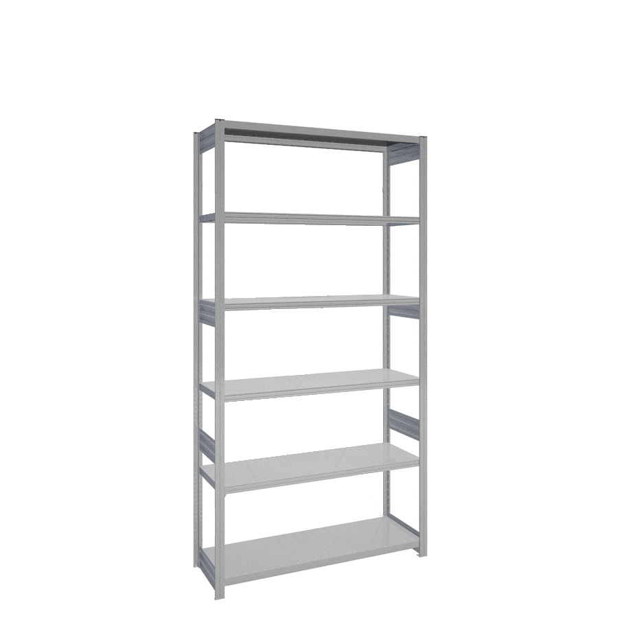 [044131] Estantería industrial para almacén con 6 estantes de carga 100 kg - Dim.: 1358x424x2500h mm - Galvanizado
