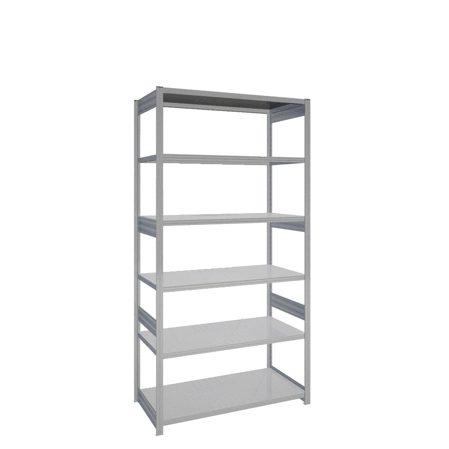 [044135] Estantería industrial para almacén con 6 estantes de carga 100 kg - Dim.: 1358x624x2500h mm - Galvanizado