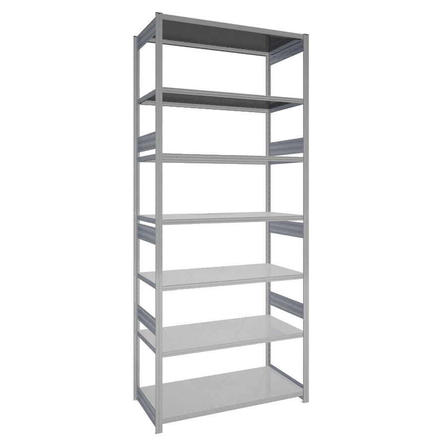 [044143] Estantería industrial para almacén con 7 estantes de carga 100 kg - Dim.: 1358x624x3000h mm - Galvanizado