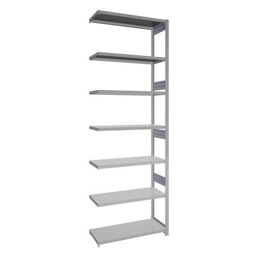 [044168] Módulo adicional de estantería industrial con 7 estantes de carga 200 kg - Dim.: 1008x424x3000h mm - Galvanizado